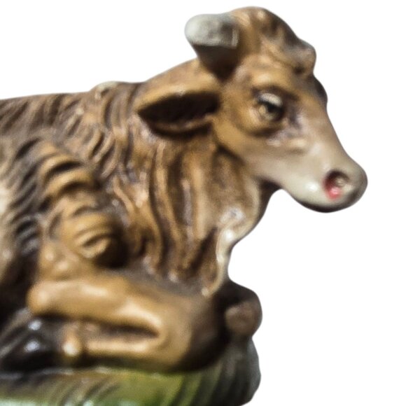 Vintage Ox Cow Figurine Made In Italy Nativity Scene Decoration Christmas - Picture 2 of 16